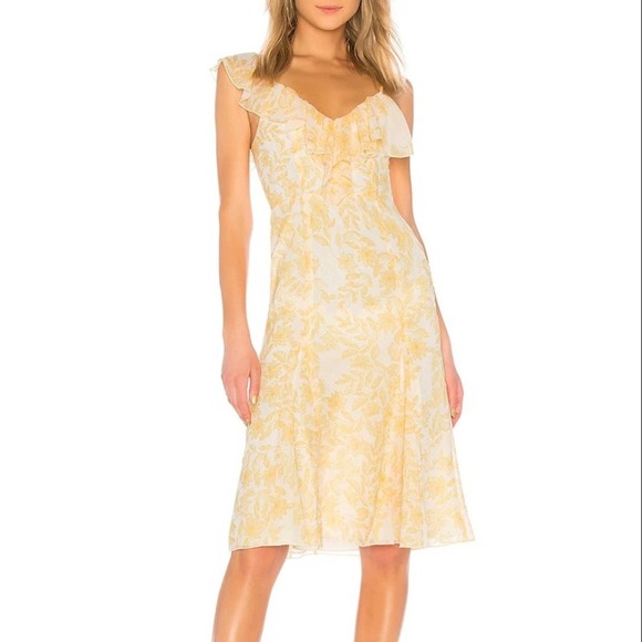 NWT House of Harlow 1960 x REVOLVE Raina Dress in Saffron Floral - Picture 1 of 1